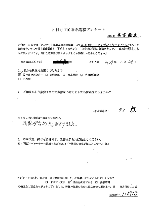 越前町・30代男性/匿名希望